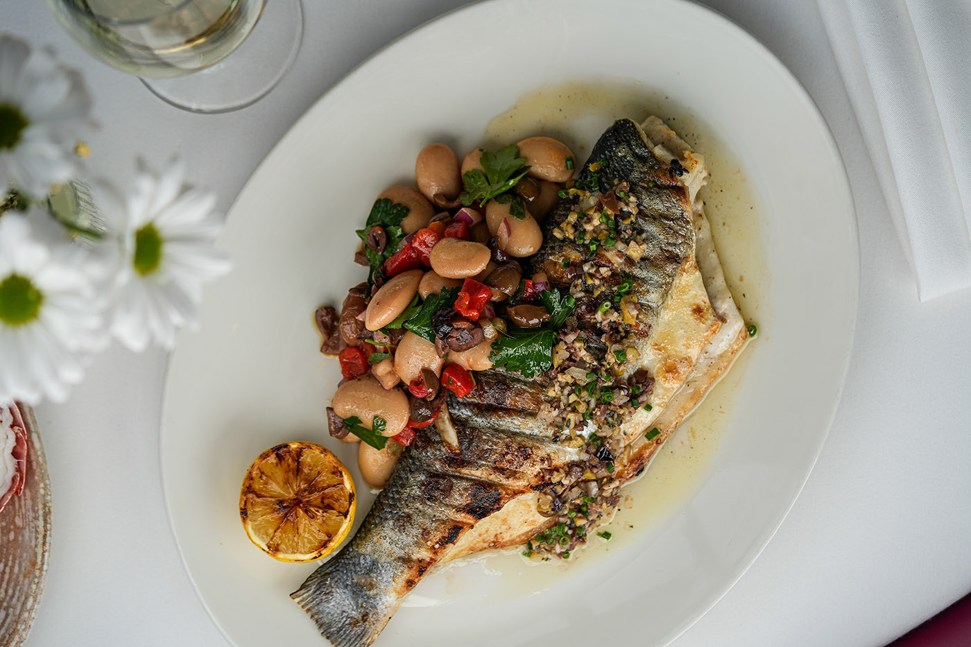 Mediterranean Branzino & Gigante Beans